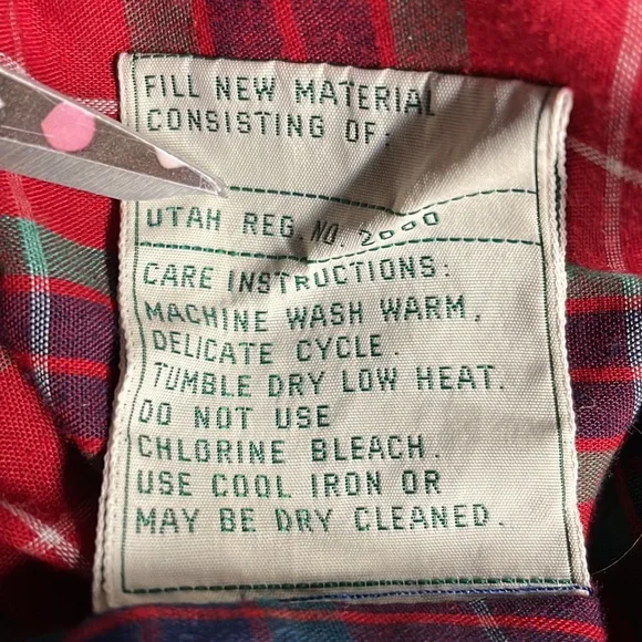 Vintage 70s 80s American Eagle Outfitters Blue Plaid Bomber Jacket Size Large - Picture 6 of 8